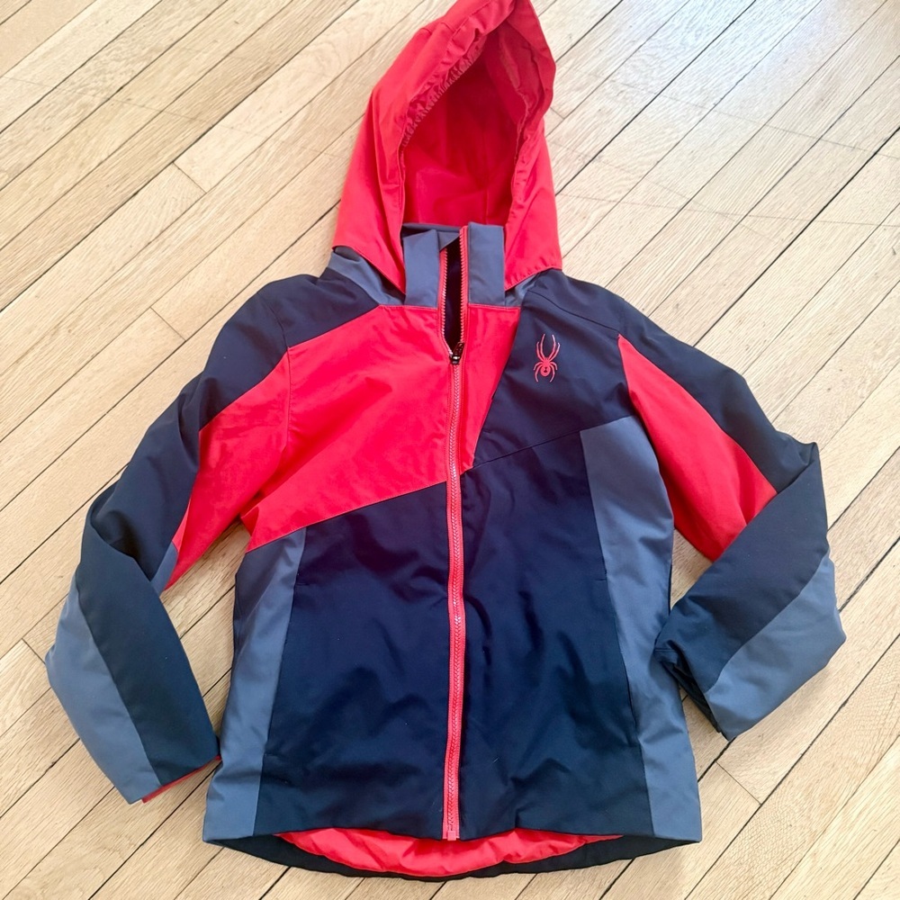 Spyder Kids Ambush Black and Red Ski Jacket Size 14